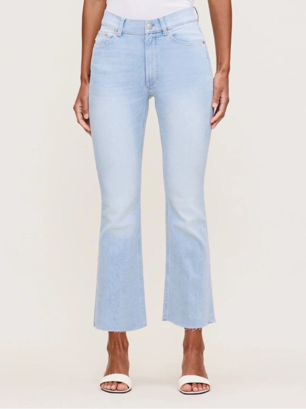 NWT DL1961 Bridget Boot High Rise Instasculpt Crop Jeans - Light Wash
